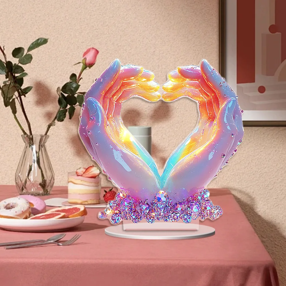 Colorful caring decoration, caring gesture decoration, suitable for Valentine's Day home living room and bedroom decorations