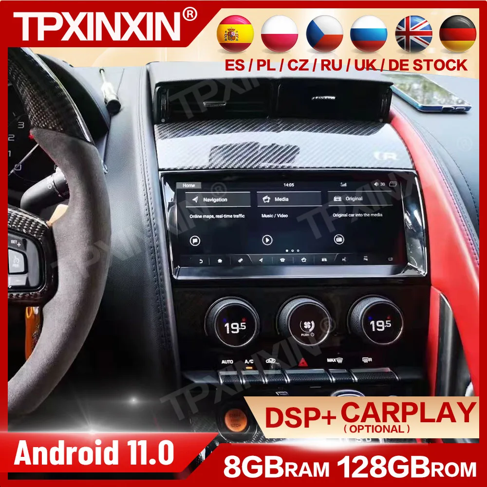 

Multimedia Android11 Player Auto Car Radio Stereo For Jaguar F-Type FType 2013 2014 2015 GPS Navigation Video Receiver Head Unit