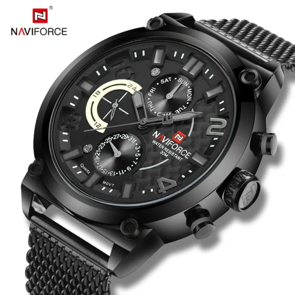 

NAVIFORCE 9068 Luxury Fashion Quartz Strip Watch Waterproof Luminous Chronograph Watches for Men Montres Hommes Reloj Hombre