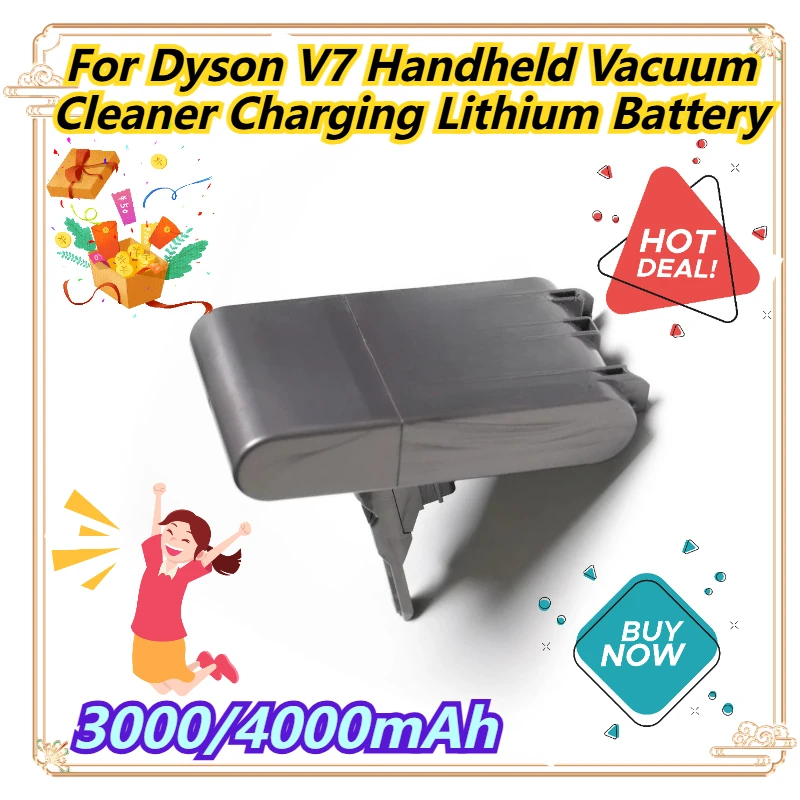 

3000/4000mAh For Dyson V7 Handheld Vacuum Cleaner Charging Lithium Battery
