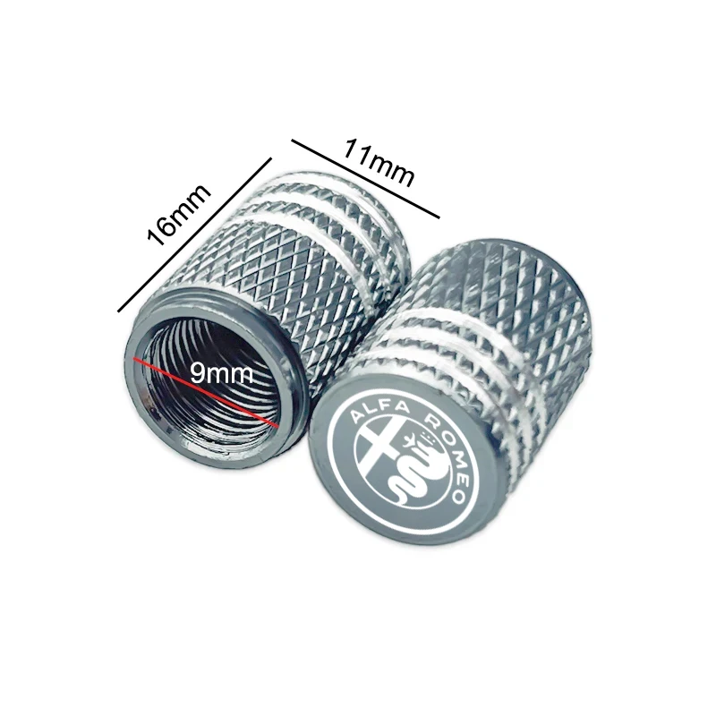 Car Wheel Stem Caps Tyre Rim Air Port Tire Valve for Alfa Romeo 147 156 159 SPORT GIULIA Giulietta MITO SPORT Sportiva Stelvio
