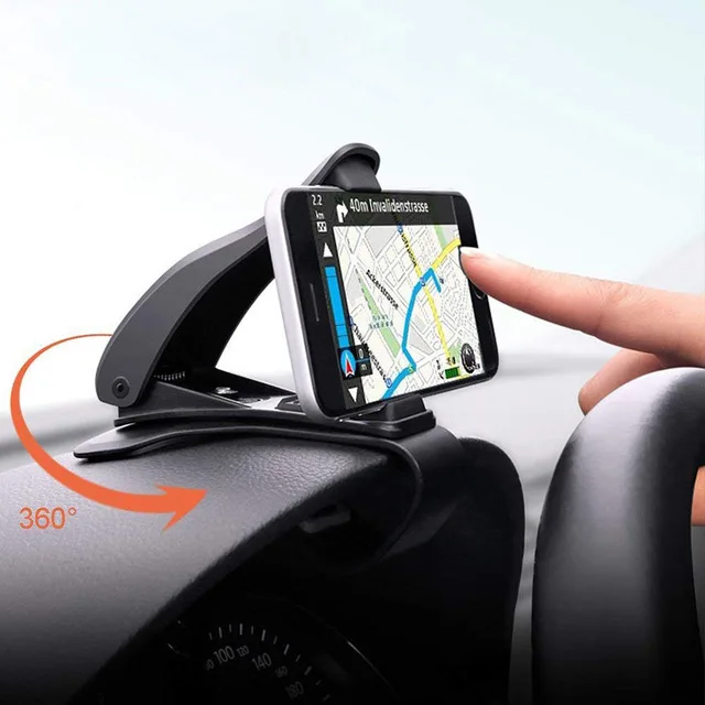 Universeel 360 ° Rotatie Auto Dashboard Clip Telefoonhouder Auto GPS-navigatiehouder voor iPhone Samsung Xiaomi Smartphone-beugel