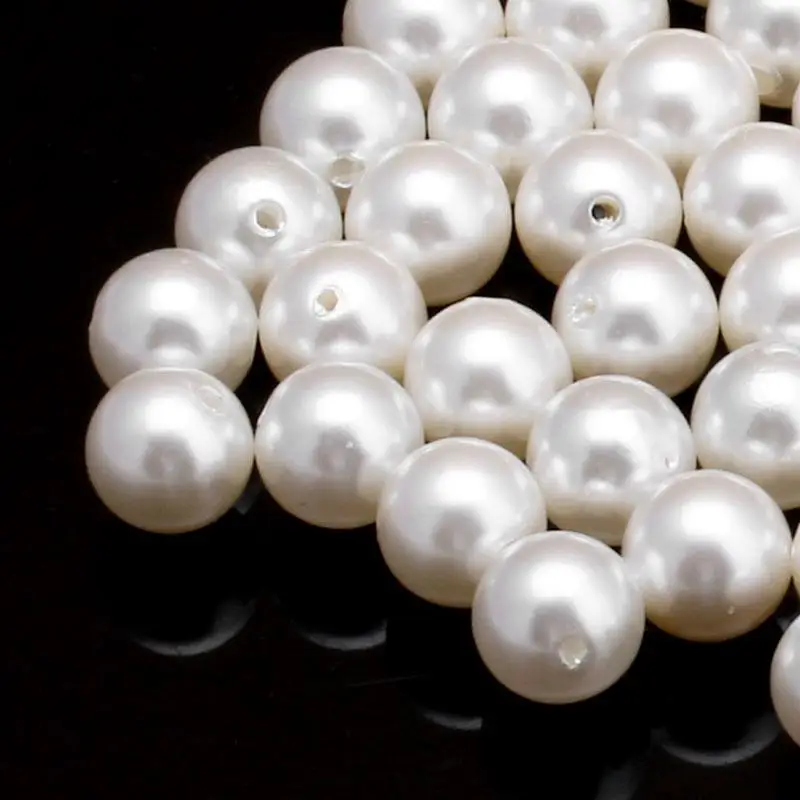 4-14mm 5-100Pcs Faux Pearl Round Beads Jewelry Making Pendant DIY For Necklace Bracelet Wholesale