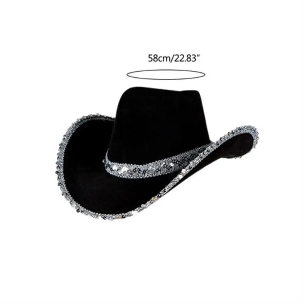 Sequin Crown Costume Party Cowgirl Hat Cowboy Cosplay Cowboy Hat Bachelorette Party Hats