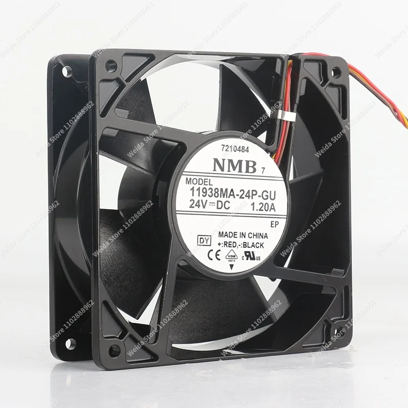 11938MA-24P-GU 12038 120X120X38MM 24V 1.2A New NMB high-efficiency 12-centimeter cooling fan
