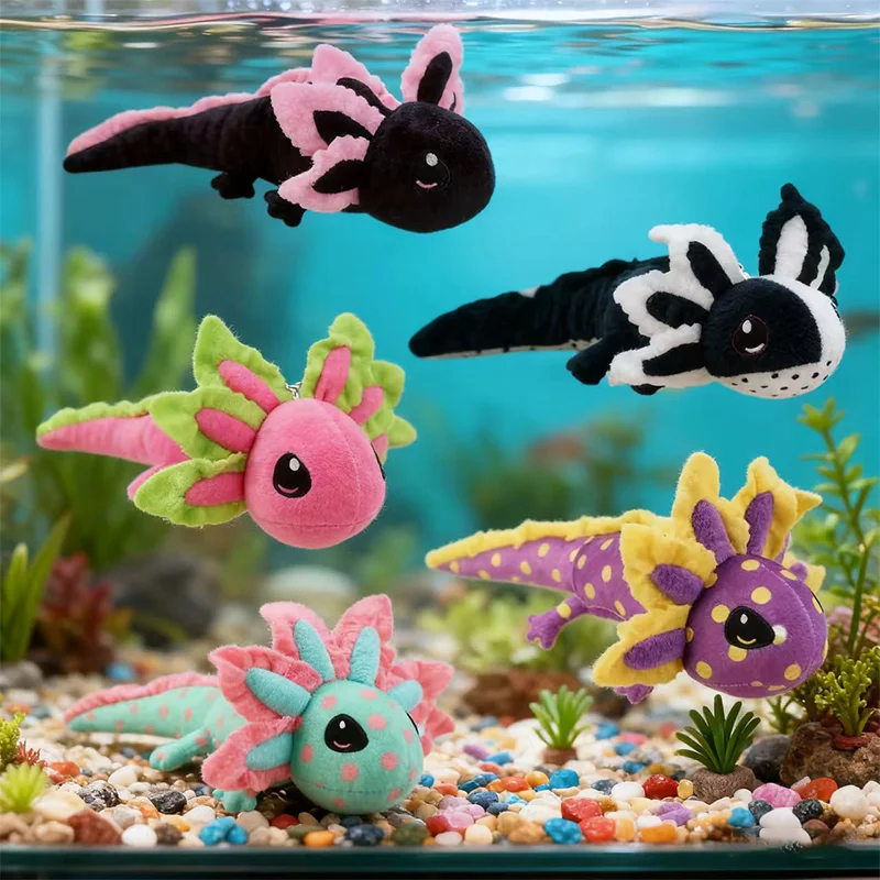 45 CM Multi-colorato Simulato Axolotl Peluche Animale di Peluche Del Fumetto Salamandra lucertola Morbido Simpatico Pesce Accompagnare Il Sonno Giocattolo Regali per Bambini