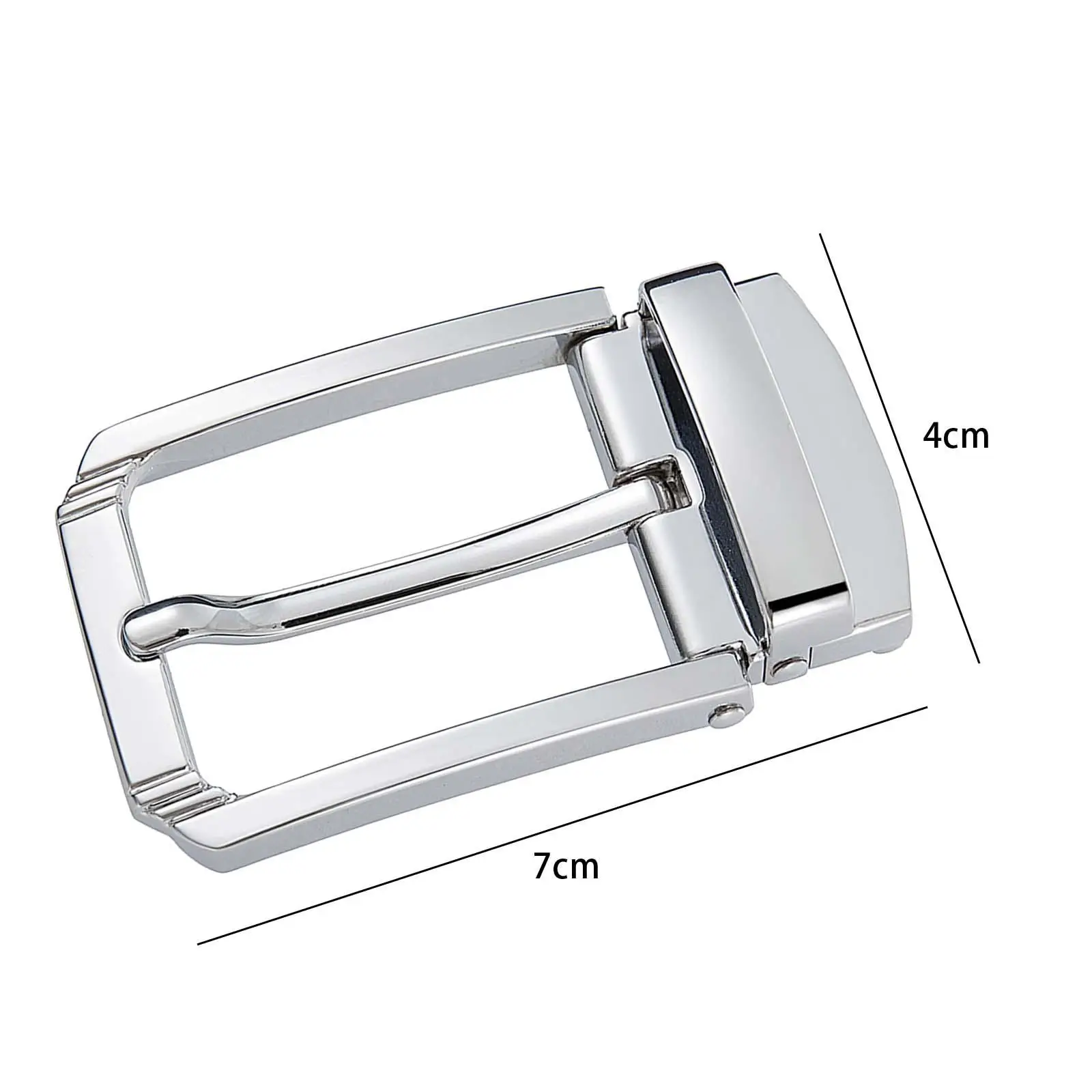 Alloy Belt Buckle Luxury Mens Casual Replacement for Leather Strap Rectangle Pin Buckle Single Prong Buckle Pin Belt Buckle