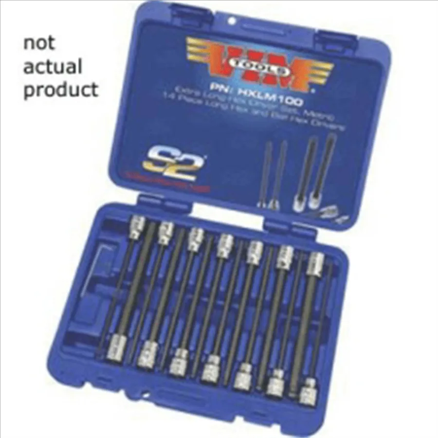 

5 mm Ball Hex Blade for Precision Tightening in Confined Spaces, 3/8 Inch Square Drive Holder, 6 Inch Overall Length, Durable C