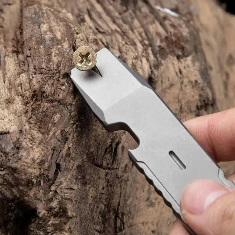 

Портативный брелок из титанового сплава, лом, многофункциональные инструменты EDC, отвертки, банки, открывалка для бутылок, туристическое снаряжение