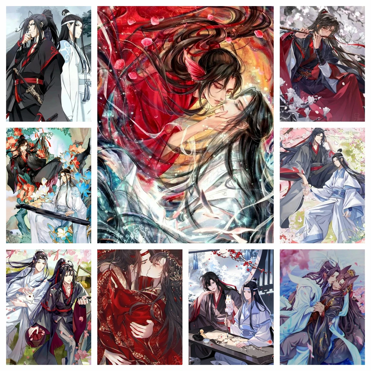 

Mo Dao Zu Shi Character Wei Wuxian Full Round Diamond Painting DIY Anime Handcraft Replace Cross Stitch Wall Ornament