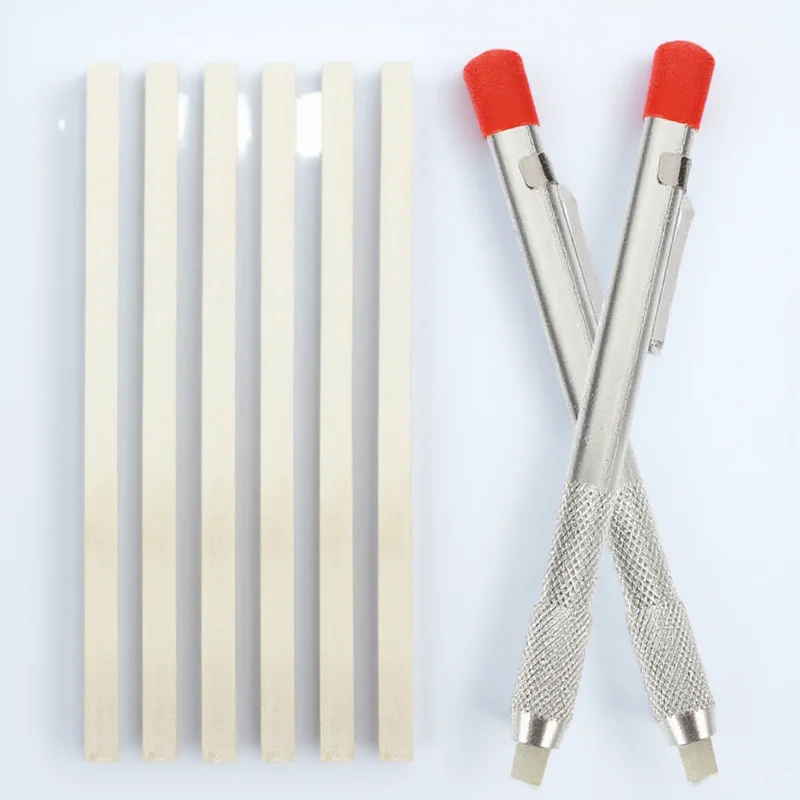 

1Set Soapstone Pencil and Holder Set Textured Grip Portable Marking Tool for Artists Craftsmen Welders Steel Aluminum Iron