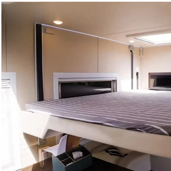 12V 24V Electric Bed Lift System Silver Aluminum Die Casting Corner RV/Car Bed Lift Bed Frame Wood Slats Premium RV