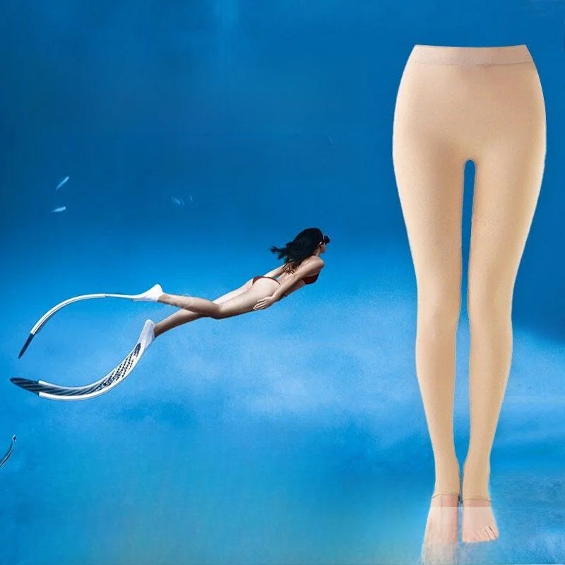 Women's Free Diving Bikini Tights Summer Snorkeling Footwear UV Protection Skin Color Silk Tights Diving Equipment