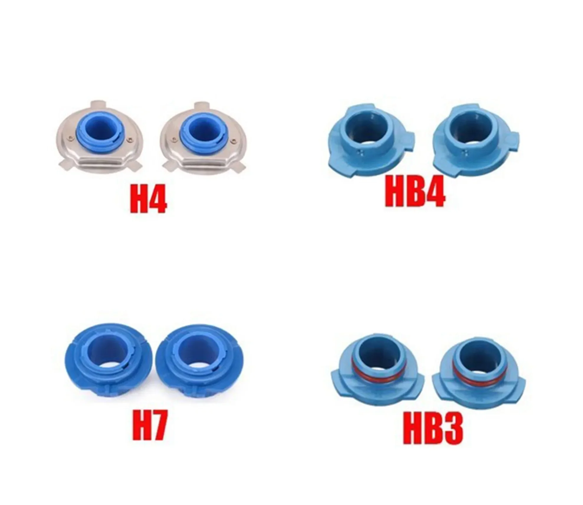 Secure Car Headlight Bulb Base Blue LED Card Holder Socket Bracket for Easy Installation 9006 hb4/9005 hb3/h7/h4