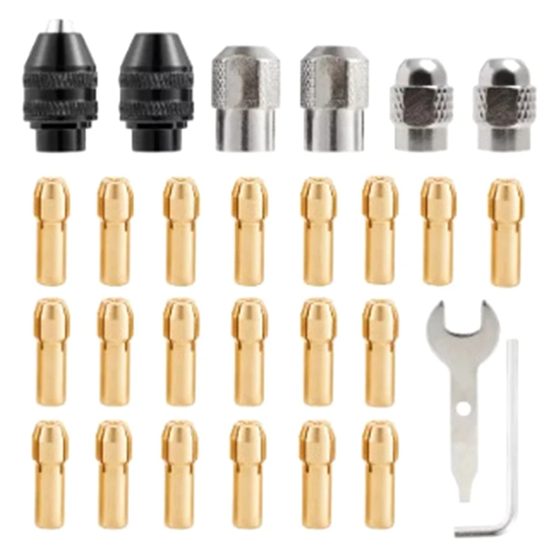 

28-Piece Drill Chuck Chuck Kit Electric Grinder 4486 Drill Keyless Drill Chuck Handle Rotary Tool Replacement