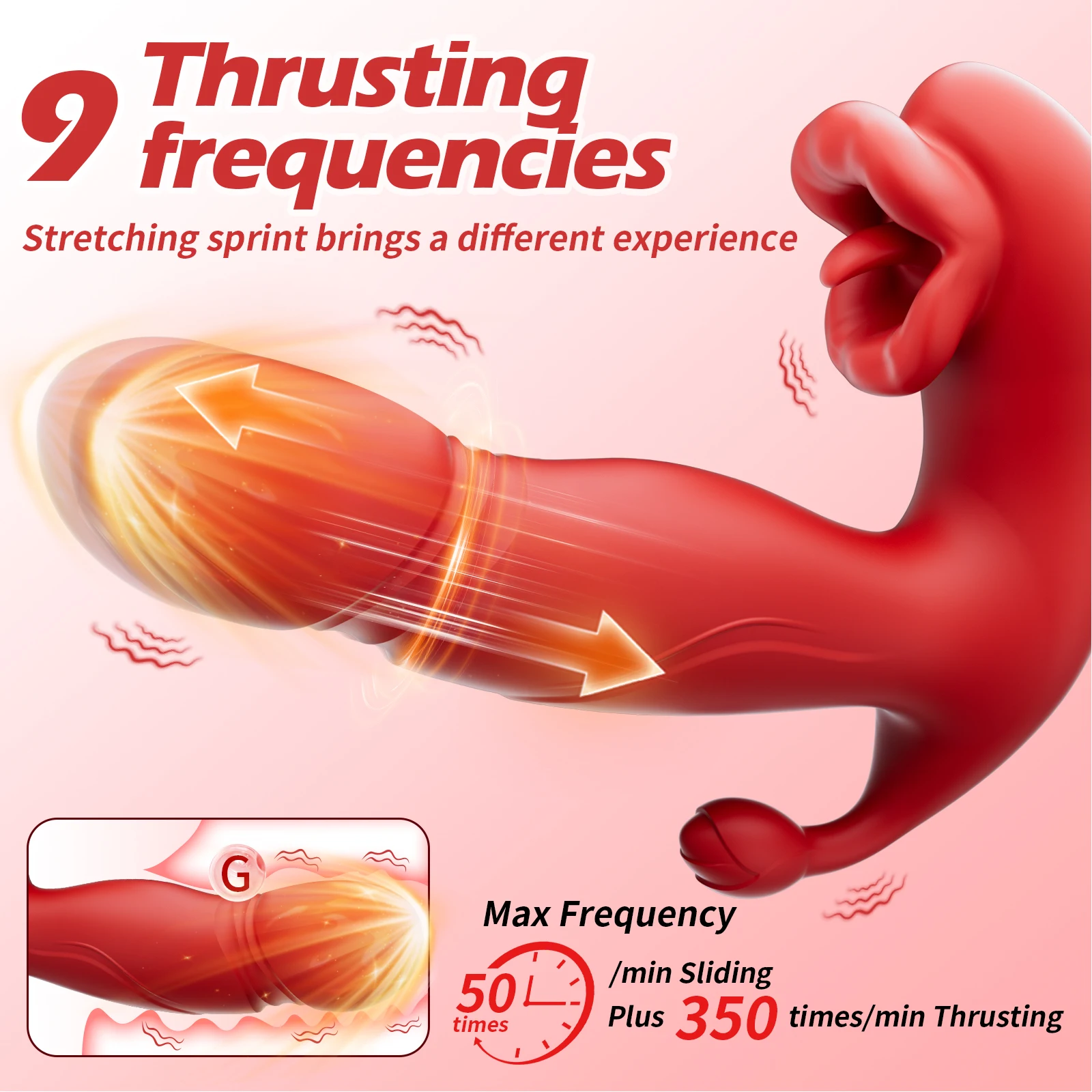 APP التحكم يمكن ارتداؤها تلسكوبي دسار هزاز اللسان لعق البظر محفز G بقعة تدليك المهبل استمناء لعبة الجنس للنساء #2