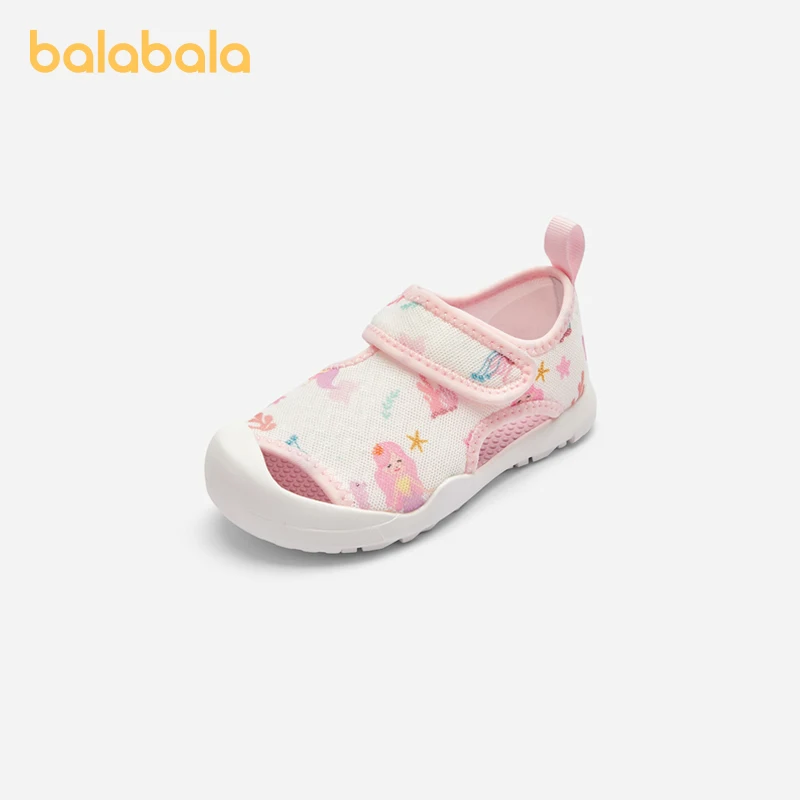 Balabala Kids Sports Sandals Boys Girls Beach Shoes Children 2024 Summer New Breathable Slip-Resistant Cartoon Design