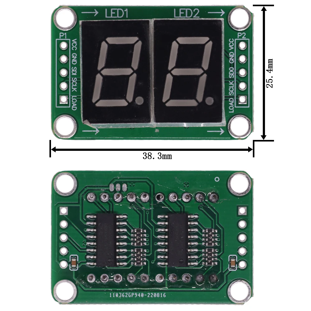 Static drive 2 3 4 segment Digital Tube LED Display Module 2 Digital 74HC595 tube 100% new original