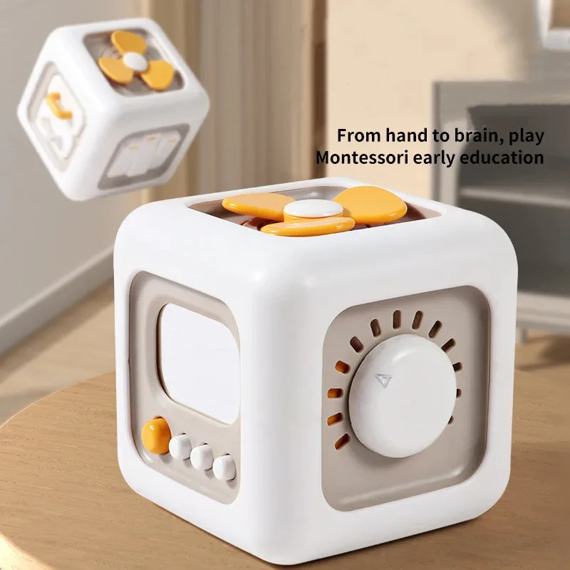 6 In 1 Montessori Speelgoed Drukke Board Activiteit Kubus Kinderen Leren Vaardigheden Speelgoed Baby Fijn Motorisch Sensorisch Educatief Speelgoed Voor Meisjes Jongens