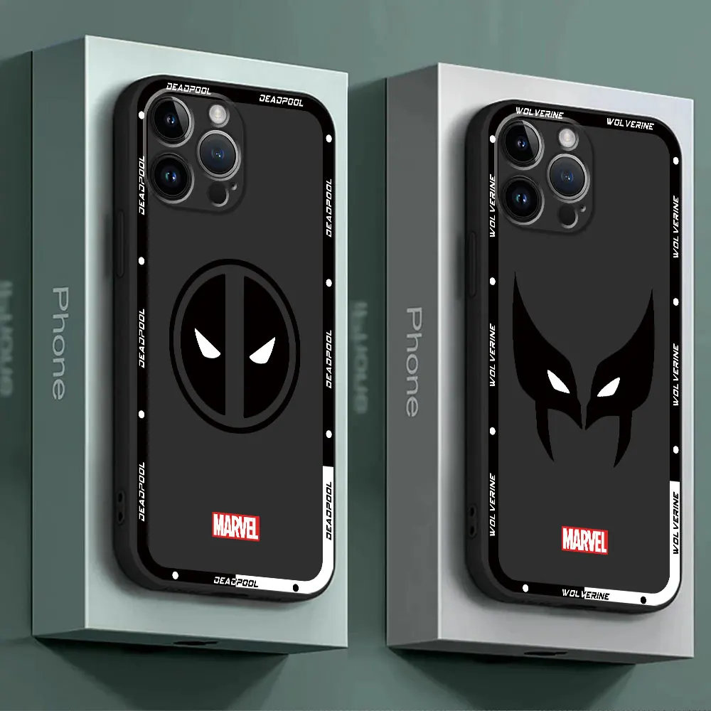 Marvel Deadpool Wolverine Capa Cover Black Soft Case for Google Pixel 7 Pro 7a 8 Pro 6 Pro 6a