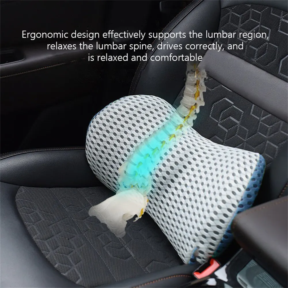 Breathable Memory Cushion Interior Accessories Bed Sleeping Pillow Car Seat Waist Pillow Lumbar Support Pillow Foam Car Cushion