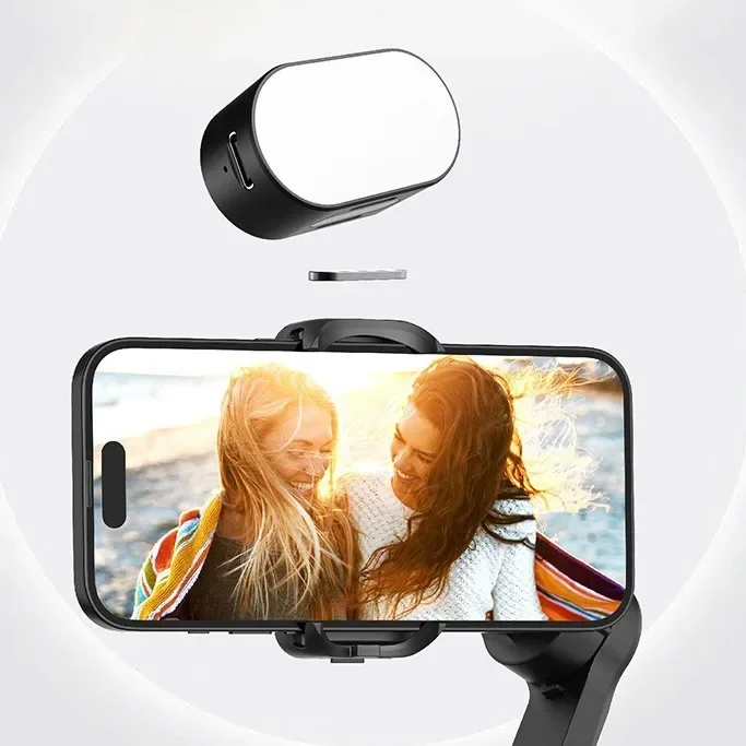 Seven-color magnetic gimbal filling light block brightness adjustment ultra-mini portable mobile phone