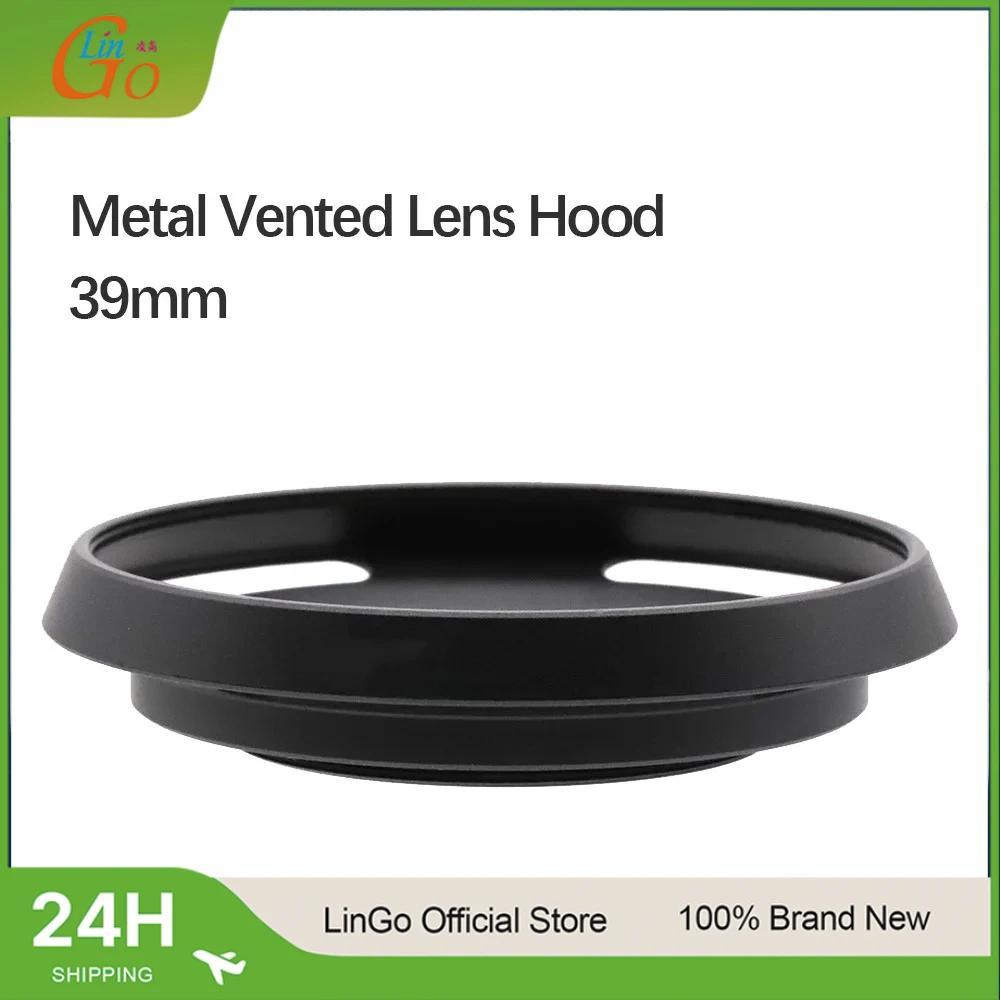 Metal Vented Lens Hood 39mm Curved Vented Lens Hood For Leica 39 mm Thread Filter Lens DSLR Short Without Shadow