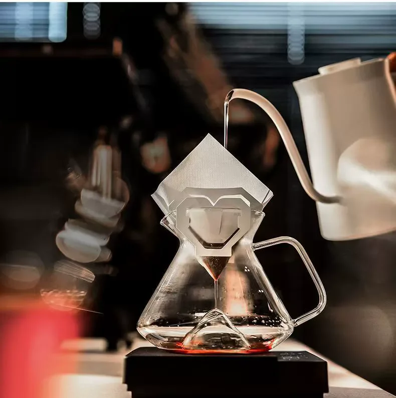 400ML European Style Graduated Glass Coffee Server Dripping Sharing Pot For Home Office Cafe Daily Use