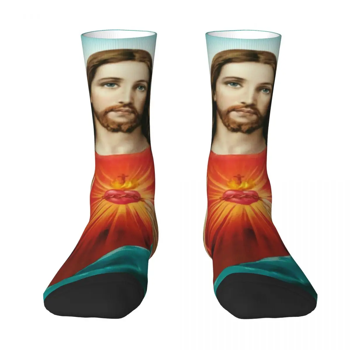 Jesus Unisex 3D Print Mens Socks Funny Middle Tube Sock