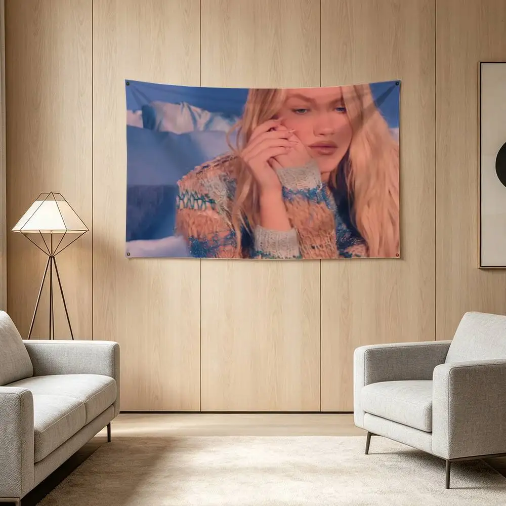 F-Freya Skye Singer Flag Digital Printing Banner for Garage Wall Out Door Decoration