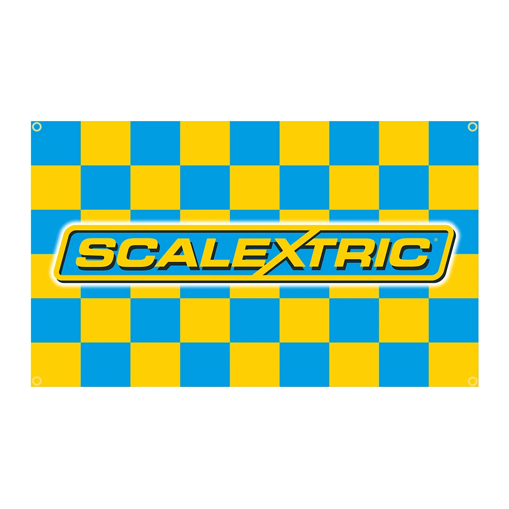 90X150cm Scalextrics Model Motor Racing Flag Polyester Printed Garage Decoration Banner Tapestry