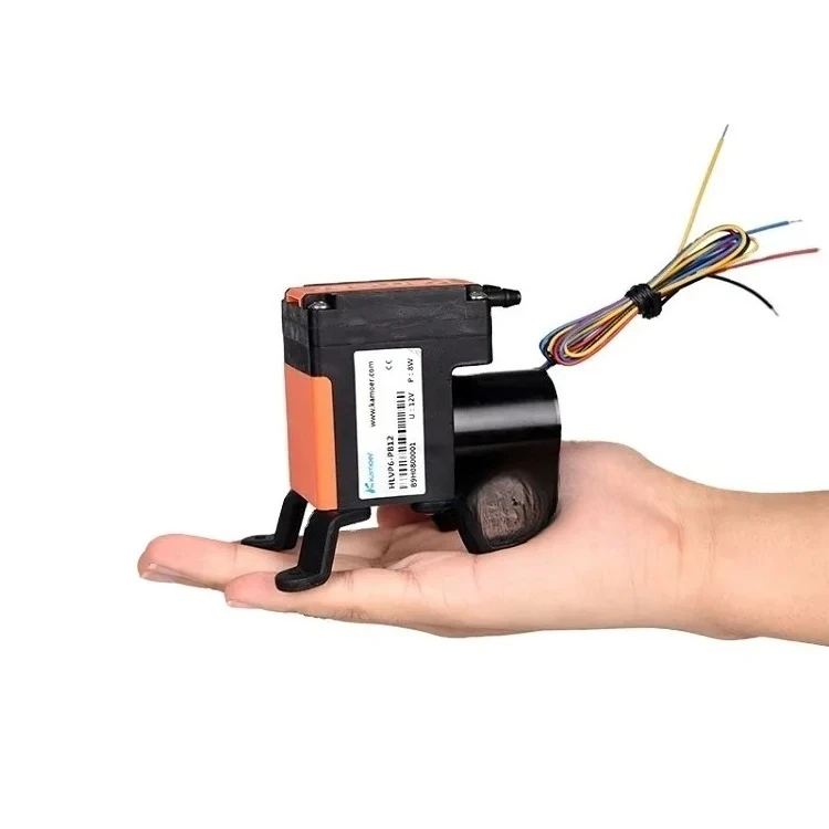 Hlvp6 12v 24v bomba de compressor de ar de alta pressão, diafragma elétrico industrial, escova de vácuo, motor, resistência química