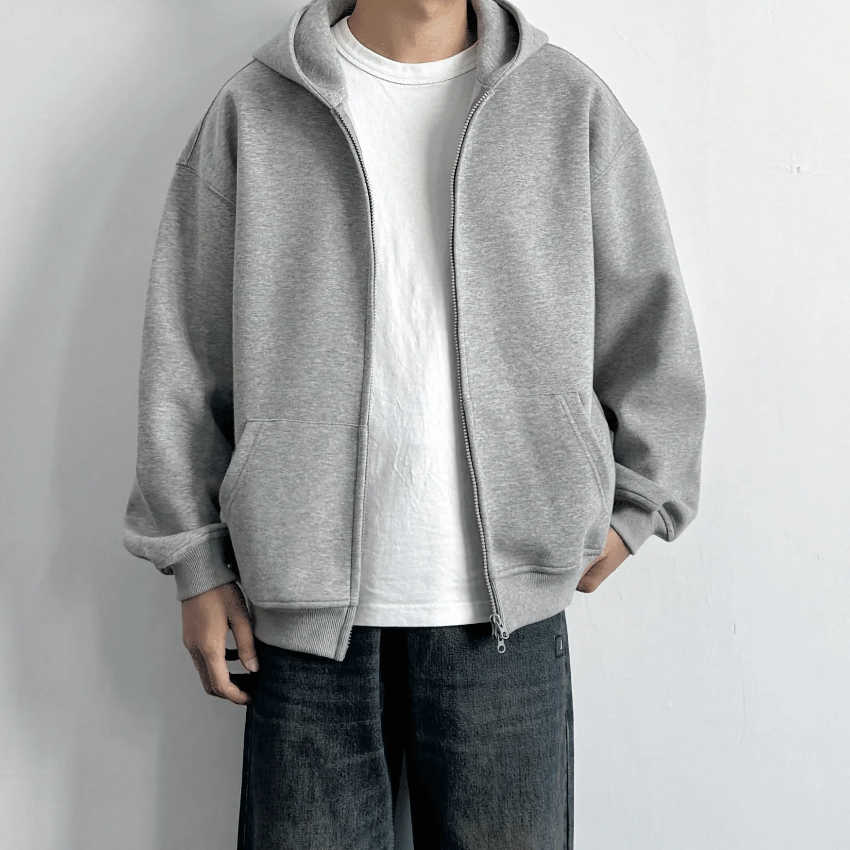 Men's and Women's Universal Warmth Trendy Zippered Hooded Sweatshirt - Fall/Winter Style - Men's - New Long-Sleeved Hooded Sport