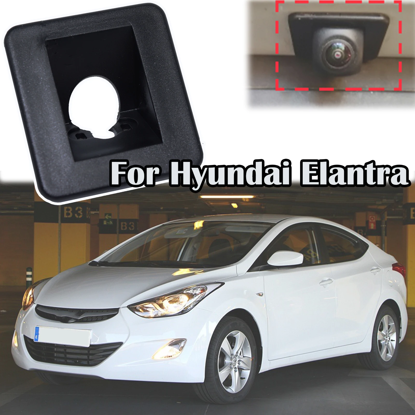 Car Rear View Camera Bracket License Plate Housing For Hyundai Elantra MD UD Avante 2010 - 2019 i30 2013 2014 2015 2016 2017