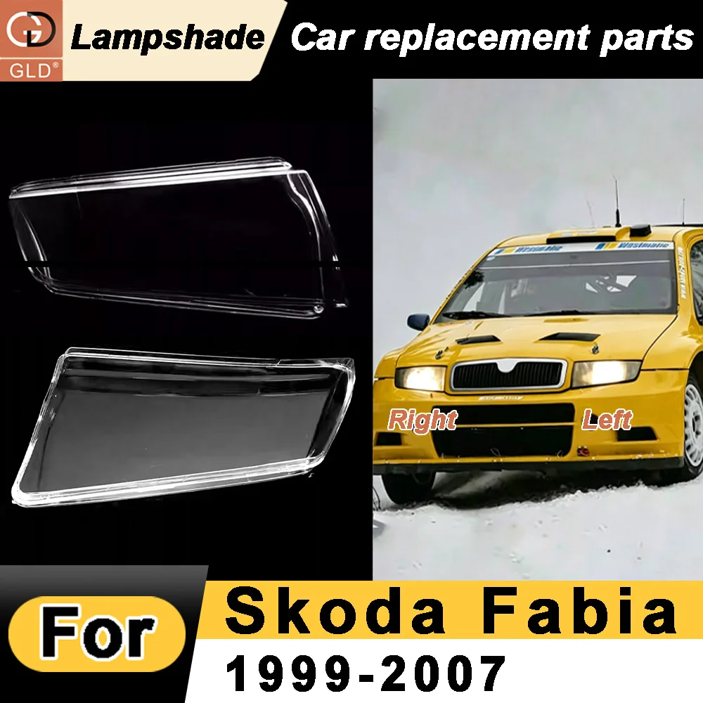 

For Skoda 1999 2000-2007 Fabia Headlamp Cover Transparent Lamp Shade Headlight Shell Plexiglass Replace Original Lampshade