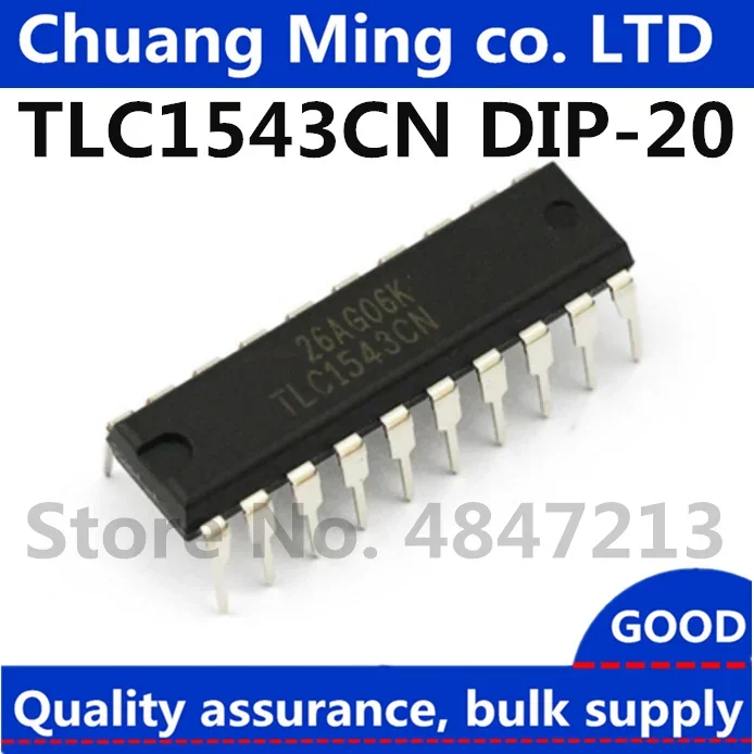 Free shipping 50pcs/lot TLC1543CN TLC1543 1543 DIP-20 IC In stock!