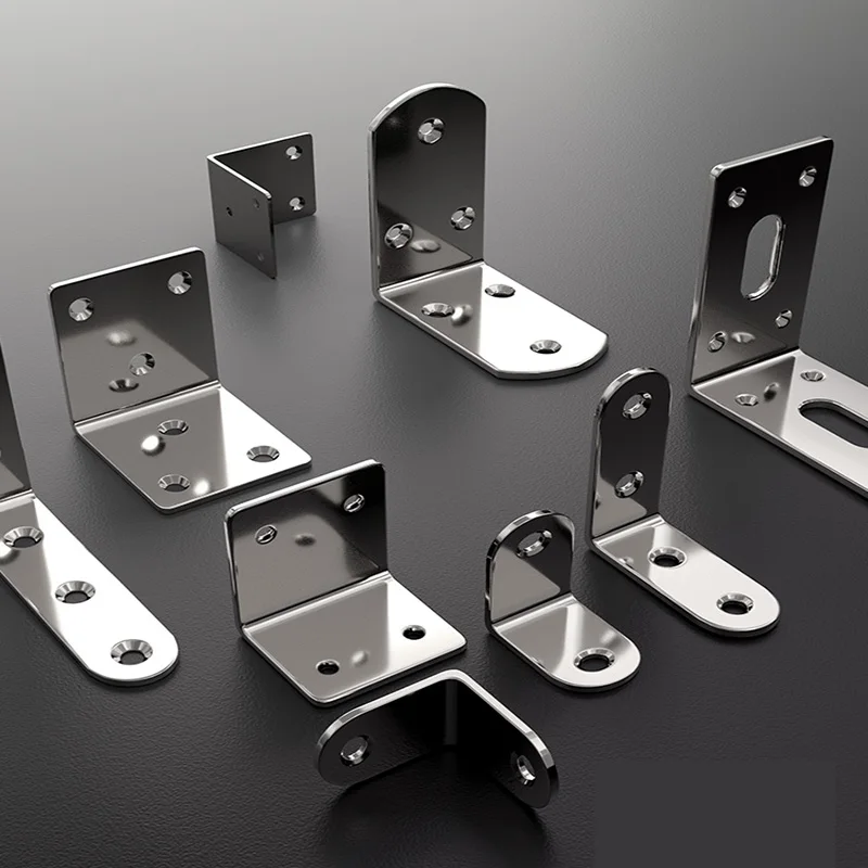 90 Degree Right Angle Fixed Stainless Steel Corner Code Reinforcement Hardware Triangle Iron Bracket Connection Piece