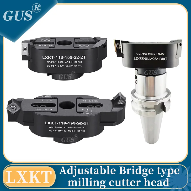 LXKT AP SE Adjustable Bridge type milling cutter head CNC aluminum chuck for APKT1604 SEHT1204 Insert FMB22 Tool Holder