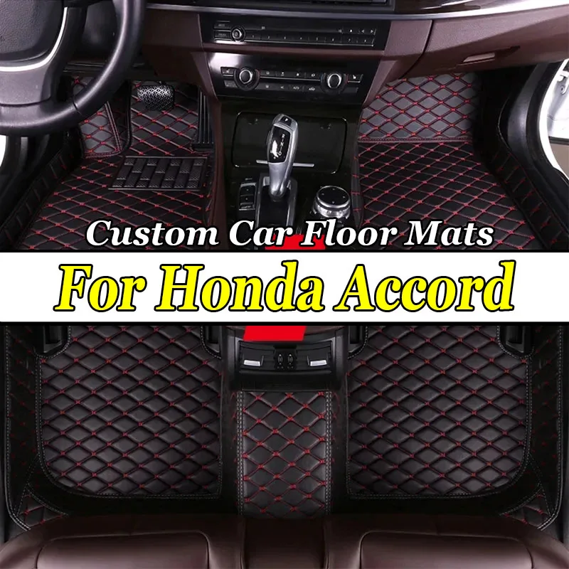 Custom Car Floor Mats For Honda Accord 6th 7th 8th 9th 10th 11th 1997-2023 Auto Carpets Foot Coche Accessorie