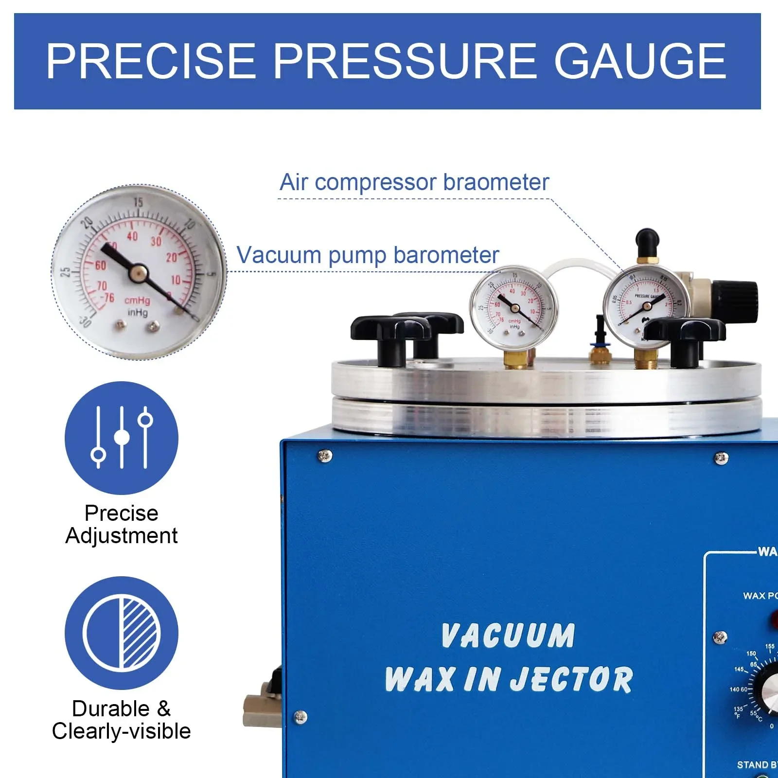 Gold Seller 3KG 510W Wax Model Die Casting Machine Automatic Wax Machine Vacuum Wax Injector for Jewelry