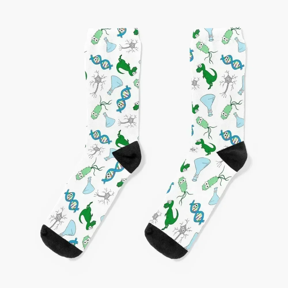 Cute Science - On White Socks summer gym Non-slip Socks Female Men's