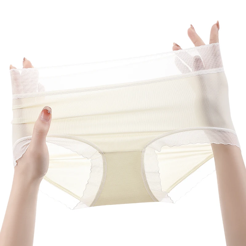 3Pcs Women's Panties Set Pack Fashion Underwear for Women Ice Silk Lingerie Sexy Briefs Lady Triangular Underpants Seamless
