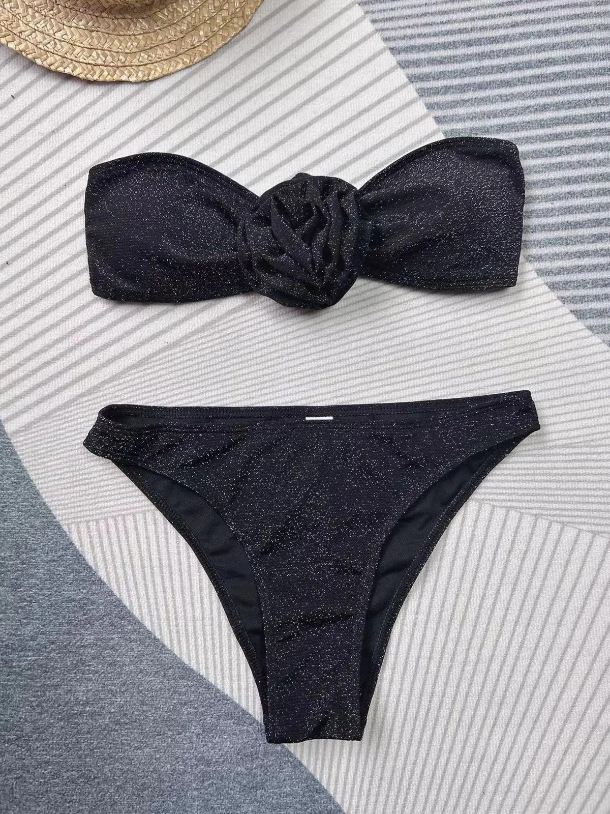 Imagem -03 - Conjunto de Maiô de Três Peças para Mulheres Flor Tridimensional Roupa de Banho Separada Biquíni Novo 2023