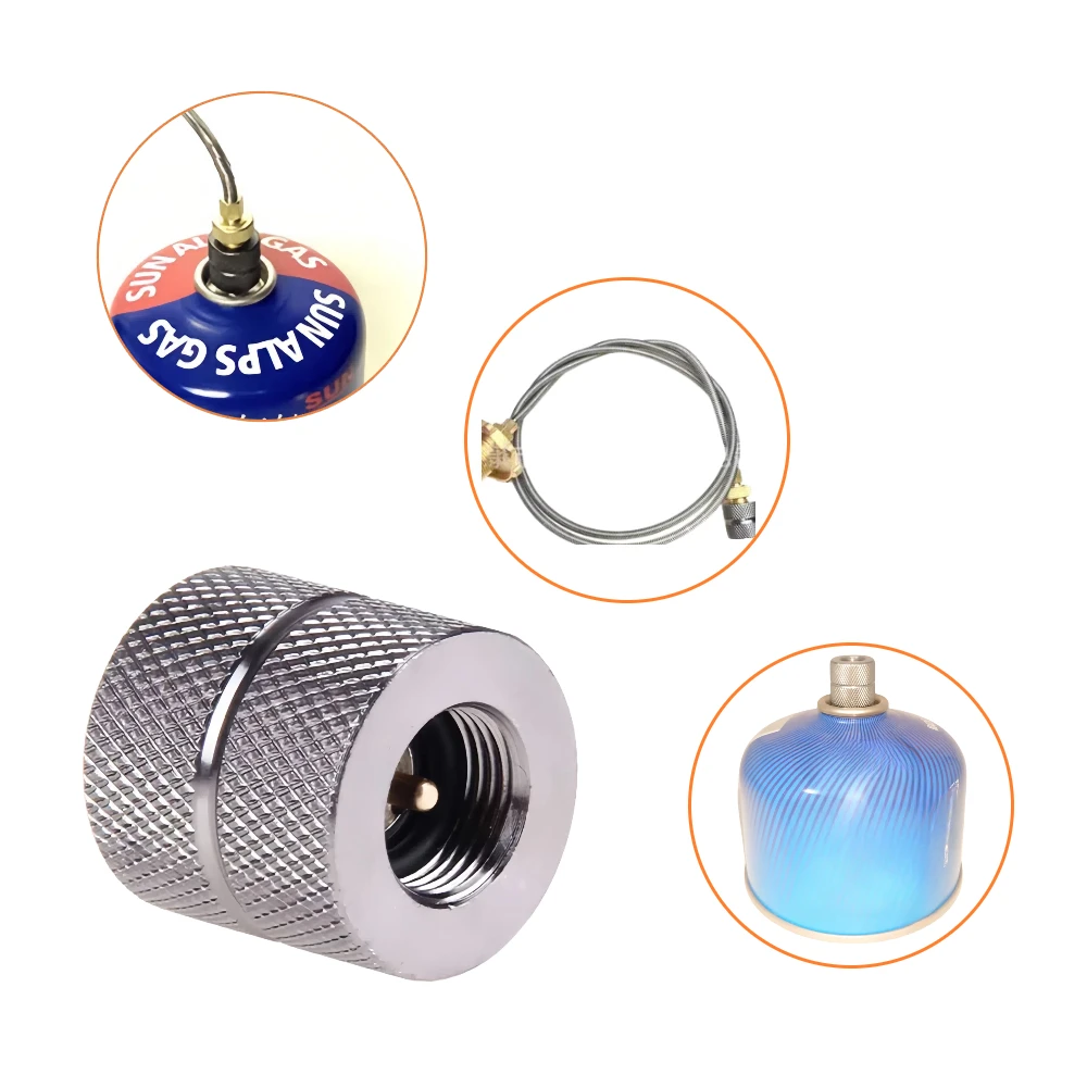 1 قطعة التخييم في الهواء الطلق محول الغاز شيفتر الملء خزان مسطح تحويل محول التخييم محول الغاز صمام اتصال شحن الغاز #3