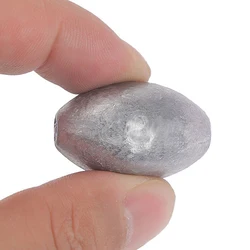 10pcs/lot Olive Shaped Lead Sinker 1g/2g/3g/4g/5g/6g/8g/10g/15g Hollow Lead Weights with Dcale Fishing Accessories Tools