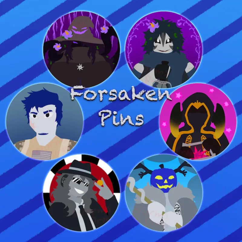 

Forsaken R-oblox Pins/Buttons，Azure/Two time/Chance/Dusekkar/Taph/Guest1337,cartoon game Character badge