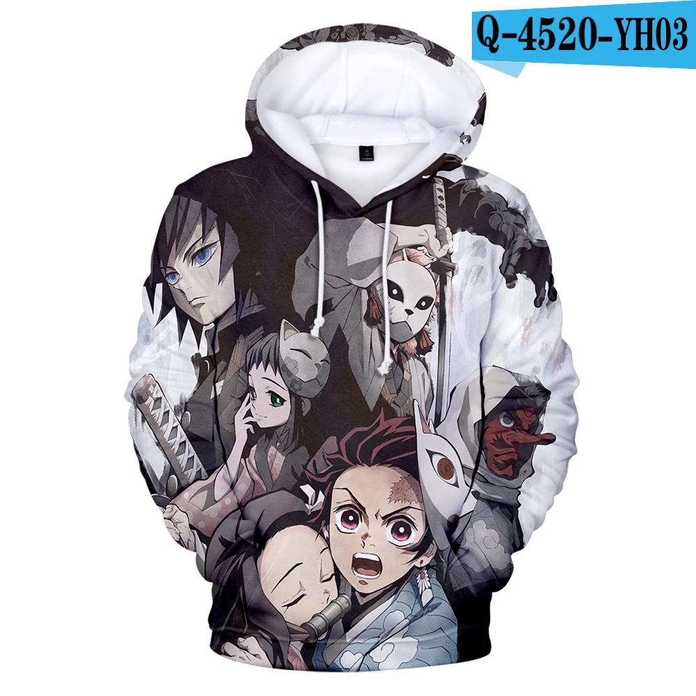 Demon Slayer Kimetsu no Yaiba 3d Print Sweatshirts Men Women Unisex Hooded Oversized Hoodie Kids Sweatshirt Cosplay Clothing