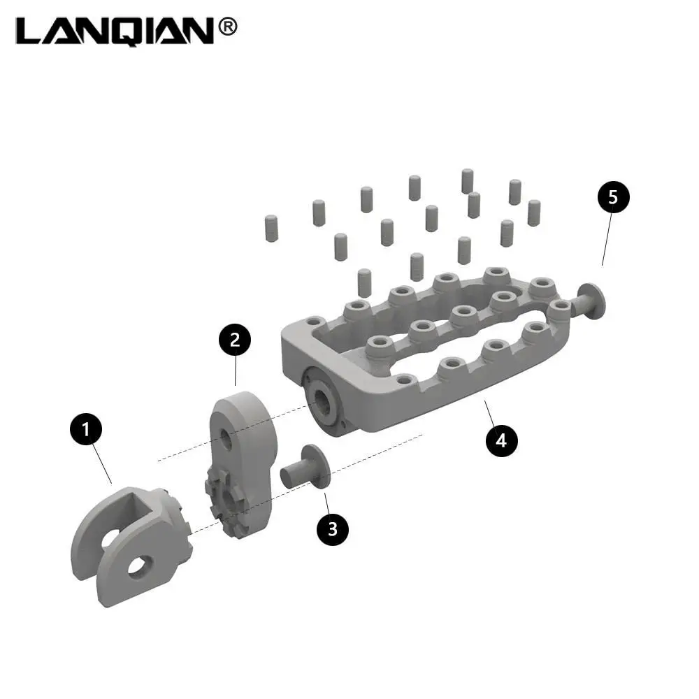 Foot Footrests For Kawasaki KLR650 1987-2023 2022 Motorcycle Enlarged Footrest Foot Pegs Pedals Forged Aluminum Flat FootPegs