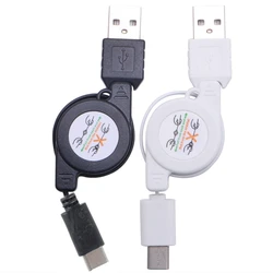 USB Type C Cable, Retractable USB C to USB Charging Cable RetractableType C/Fast USB Charger Cord for Cellphone PC