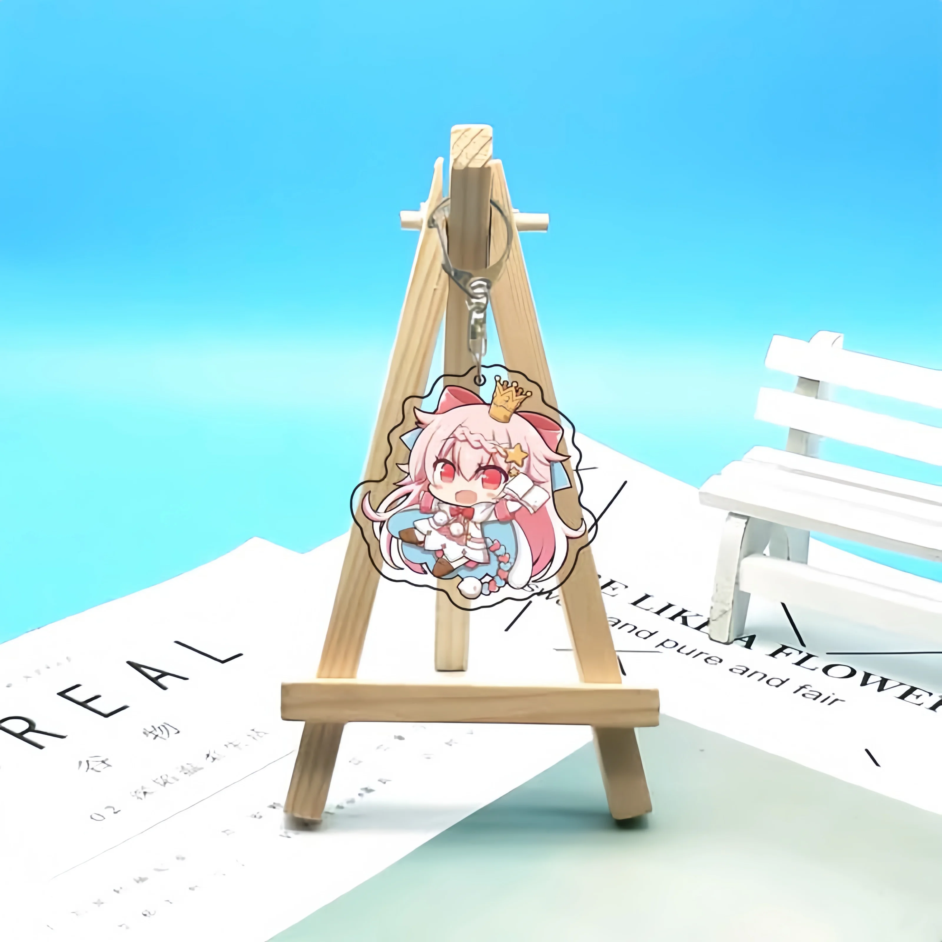Anime Princess's Family Teacher Allen Tina Howard Ellie Walker Cosplay COSTUME Acrylic Key Chains Keyring Prop Xmas Gift